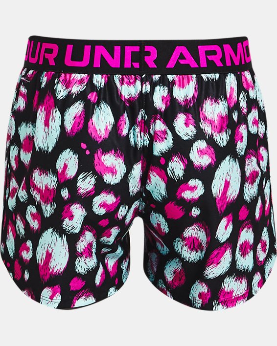 Girls' UA Play Up Printed Shorts, Black, pdpMainDesktop image number 1